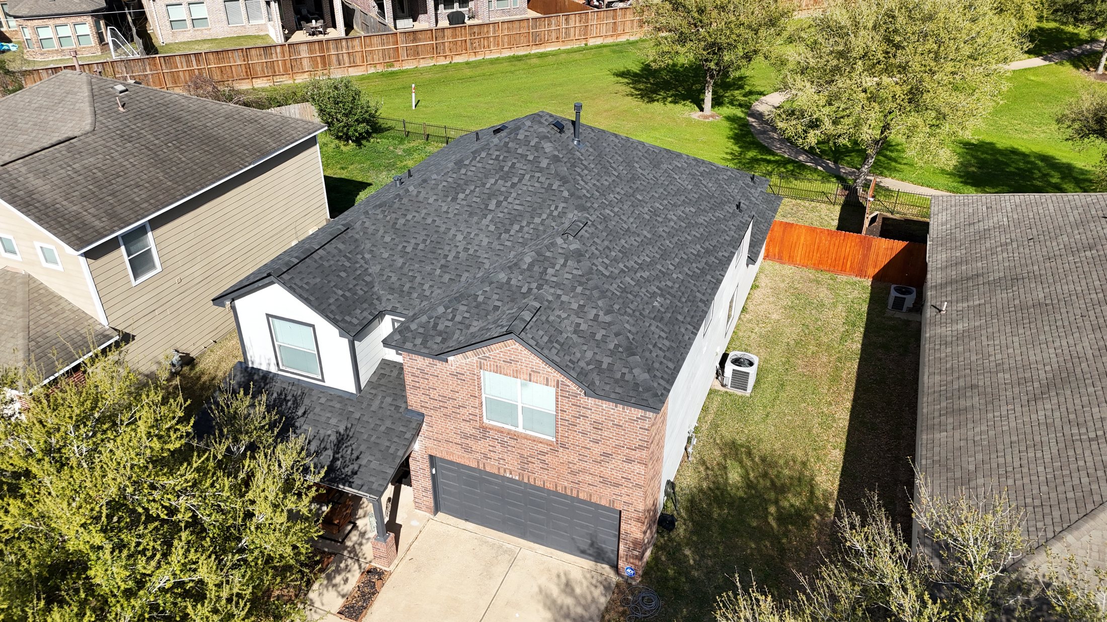 Completed Garvin Exteriors residential roof